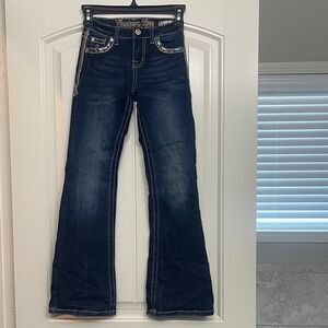 Western Blue Girl’s Jeans - Dark Blue